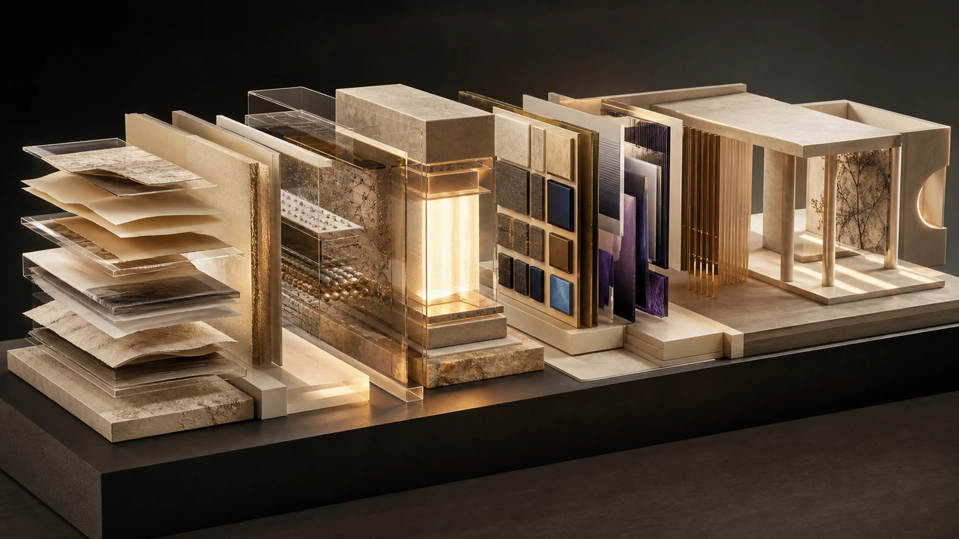 Corte arquitetónico premium semi-3D de um workflow de experiência web assistido por IA